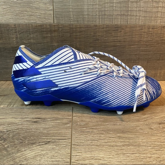 Adidas Nemeziz 19.1 FG J Soccer Cleats Blue White - Picture 2 of 6